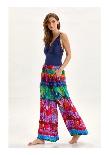 3009 Kadın Pareo Pantolon