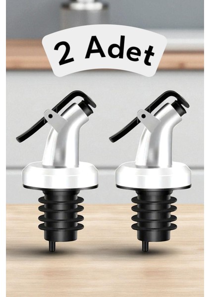 2 Adet Kapaklı Damlatmaz Yağ Tıpası Sirkelik Sosluk Yağdanlık Şişe Başlığı Damlatmaz Şişe Ucu