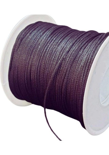 Paraşüt Ipi, Bileklik-Kolye Örgü Ipi 1 mm 50 Metre Füme