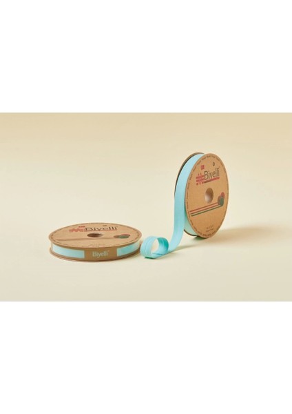 Biye Koton Katlı D20 Açık Mint 2 cm 25 Metre %65 Koton %35 Polyester