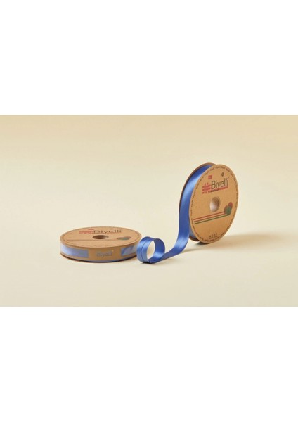 Biye Saten Katlı 078 Indigo 2 cm 25 Metre %100 Polyester