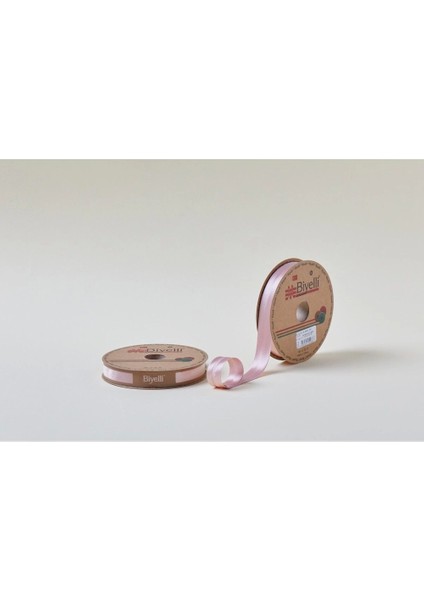 Biye Saten Katlı 087 Pudra 2 cm 25 Metre %100 Polyester