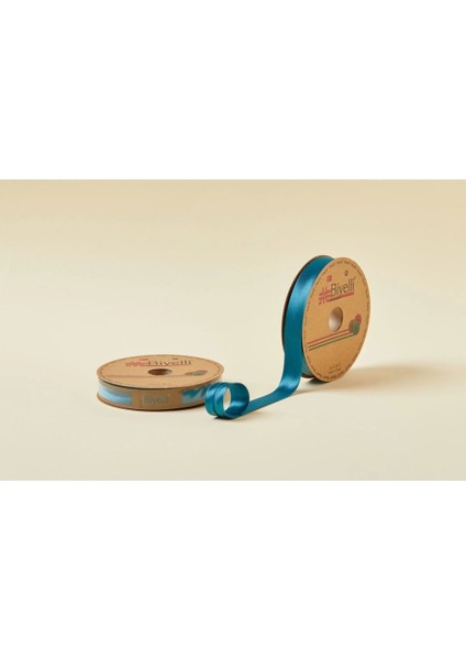 Biye Saten Katlı 082 Petrol 2 cm 25 Metre %100 Polyester