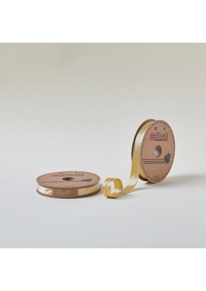 Biye Saten Katlı 055 Gold 2 cm 25 Metre %100 Polyester