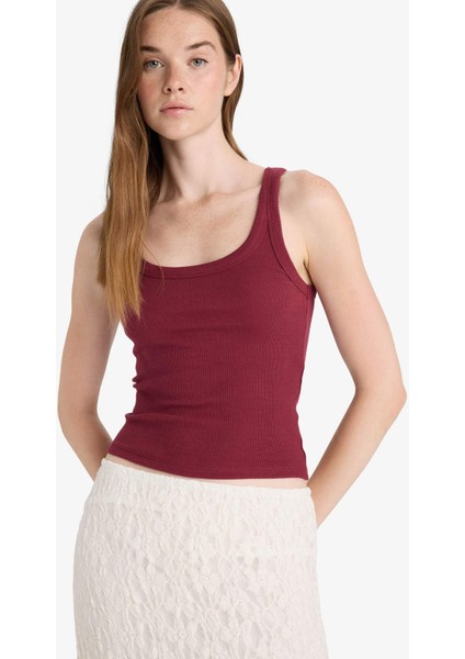 Fitted U Yaka Fitilli Kaşkorse Atlet F7818AX25AU