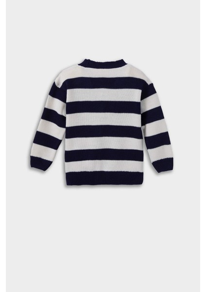 Erkek Bebek Düğmeli Çizgili Triko Hırka C8857A525AU modelleri