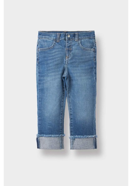 Kız Bebek Straight Fit Düz Paça Jean Pantolon D1534A525AU