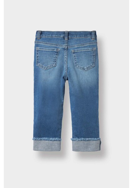 Kız Bebek Straight Fit Düz Paça Jean Pantolon D1534A525AU modelleri