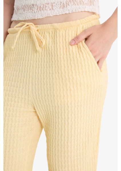 Wide Leg Cepli Normal Bel Standart Boy Bürümcük Pantolon F7659AX25AU indirimleri