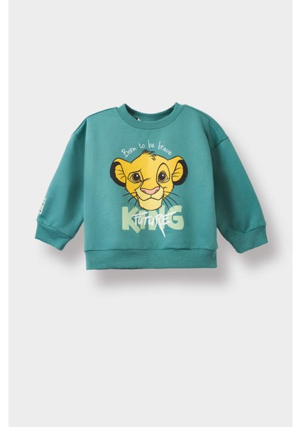 Yılbaşı Erkek Bebek Disney Lion King Bisiklet Yaka Sweatshirt F3299A525AU
