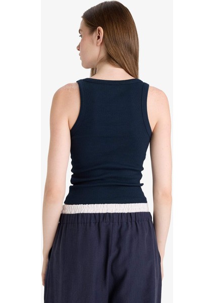 Fitted U Yaka Fitilli Kaşkorse Atlet F7818AX25AU