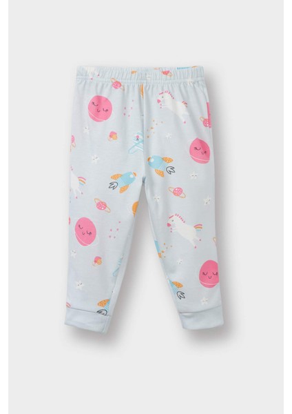 Kız Bebek Pijama Takımı Uzay Baskılı Uzun Kollu Penye Üst Uzun Alt fiyatları