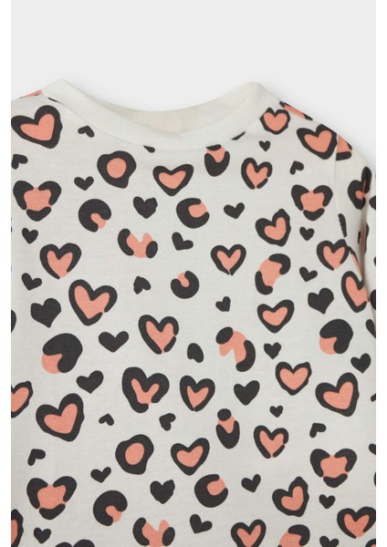 Kız Bebek Pijama Takımı Desenli Uzun Kollu Penye Üst Uzun Alt E9478A525AU modelleri