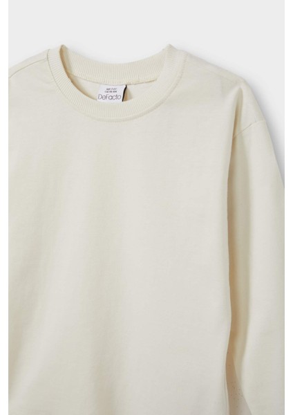 Erkek Bebek Bisiklet Yaka Basic Düz Uzun Kollu Tişört E8354A525AU fiyatları