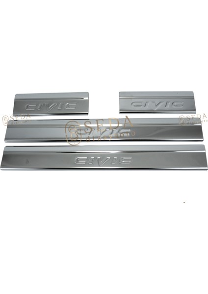 Honda Civic Sd 2012 > 2016 Kapı Eşiği 4 Prç. P. Çelik