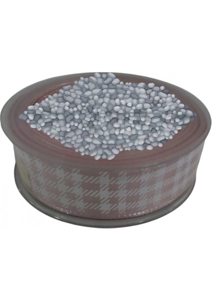 Tafta Ekoseli Kurdele 25 mm Pudra 10 Metre