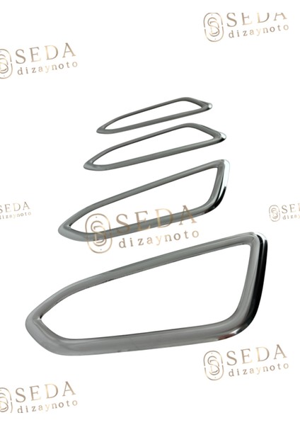 Renault Clio 5 Hb 2019 > Iç Kapı Kolu Çerçevesi 4 Prç. P. Çelik