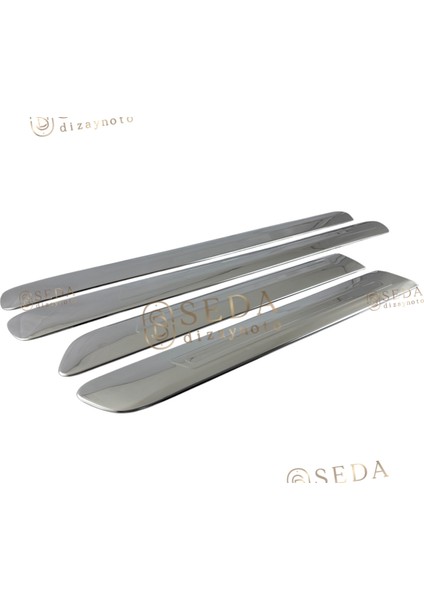 Fiat Doblo 1 Facelift Panel Van/lav 2006 > 2010 Yan Kapı Çıtası 4 Prç. P. Çelik (Geniş)