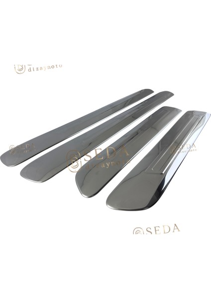 Fiat Doblo 1 Facelift Panel Van/lav 2006 > 2010 Yan Kapı Çıtası 4 Prç. P. Çelik (Geniş) indirimleri