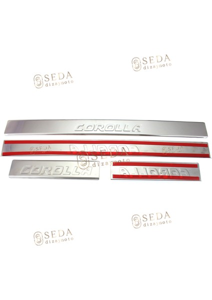 Toyota Corolla Sd 2007 > 2012 Kapı Eşiği 4 Prç. P. Çelik modelleri