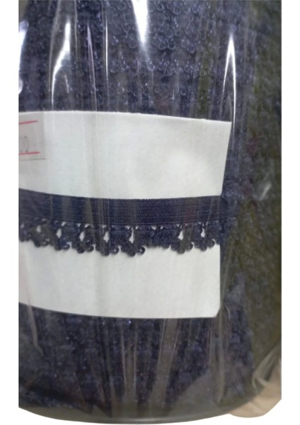Çamaşır Lastiği Dantelli 1 cm 75 Metre 1 Top Lacivert