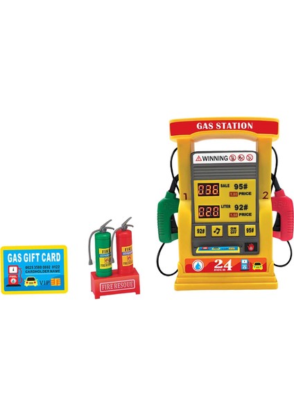Benzin Istasyonu Playset Eğitici Kı Için Çocuk Doğum Günü Hediyeleri Sarı (Yurt Dışından)