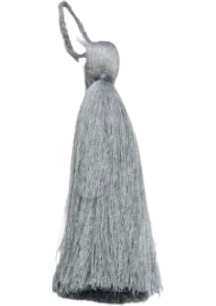 Püskül Tekli 10 cm 1 Adet Gri