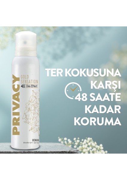Gold Sensation Kadın Sprey Deodorant 6×150 ml Pudrasız 48 Saat Etkili Ferah Koku modelleri