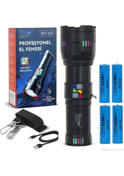 Wt 631 Profesyonel El Feneri 30.000 Lumen