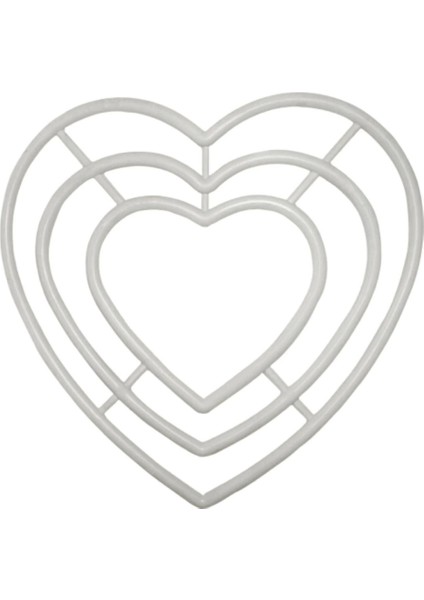 Kalp Makrome Halkası 3'lü 20 cm