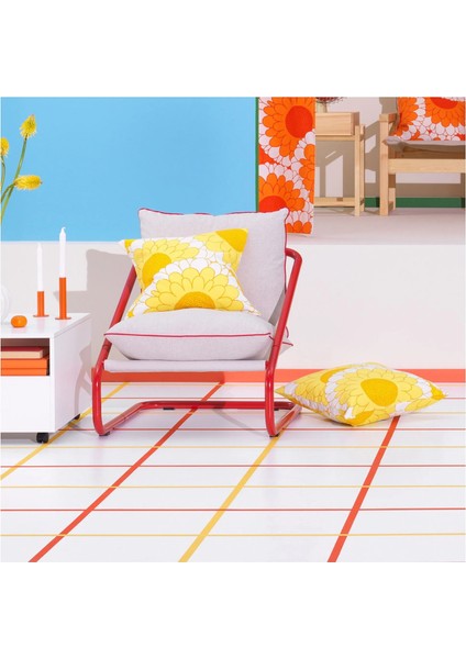 Önnestad Tekli Koltuk Katorp Bej 78 x 75 cm Minderli Kırmızı Gri Yıkanabilir Kumaş modelleri