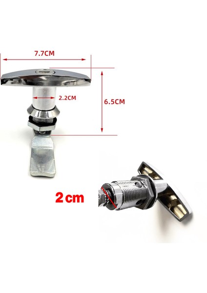Mandallı Kollu T Tipli Dolap Çekmece Kilidi 2 Anahtarlı Metal Mobilya Elektrik Pano Kilidi 1 Adet fiyatları