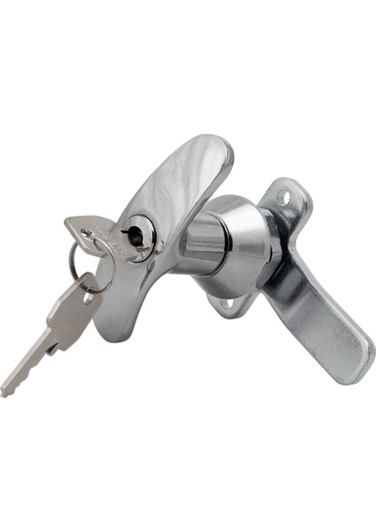 Mandallı Kollu T Tipli Dolap Çekmece Kilidi 2 Anahtarlı Metal Mobilya Elektrik Pano Kilidi 1 Adet fırsatları