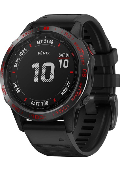 Garmin Fenix 6/6 Pro/6 Safir Siyah/kırmızı Için Paslanmaz Çelik Yedek Saat Çerçevesi (Tip A) (Yurt Dışından) modelleri
