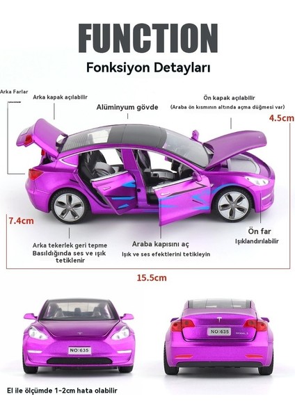Tesla Araba Modeli Alaşım Araba Modeli Oyuncak Süsleri (Yurt Dışından) modelleri