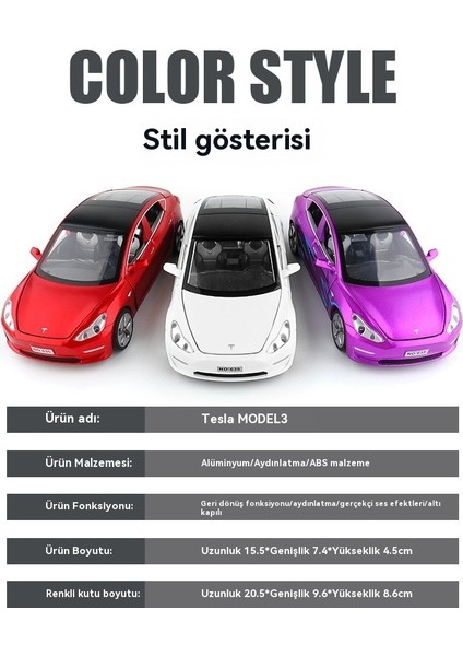 Tesla Araba Modeli Alaşım Araba Modeli Oyuncak Süsleri (Yurt Dışından) fırsatları