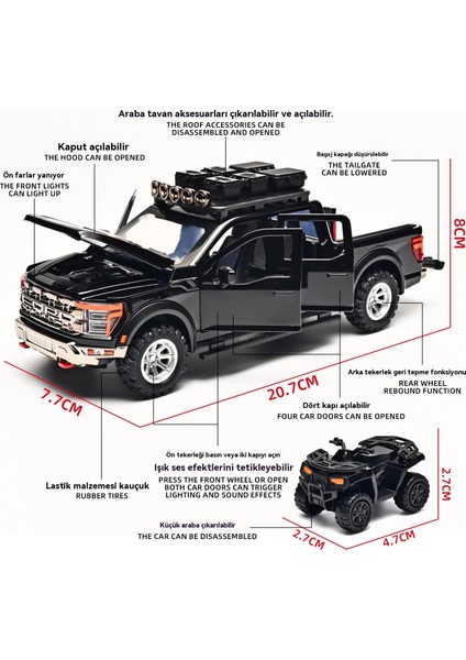 1:24 Ford Pickup Alaşımlı Araba Modeli Off-Road Oyuncak Ev Seti (Yurt Dışından) fırsatları