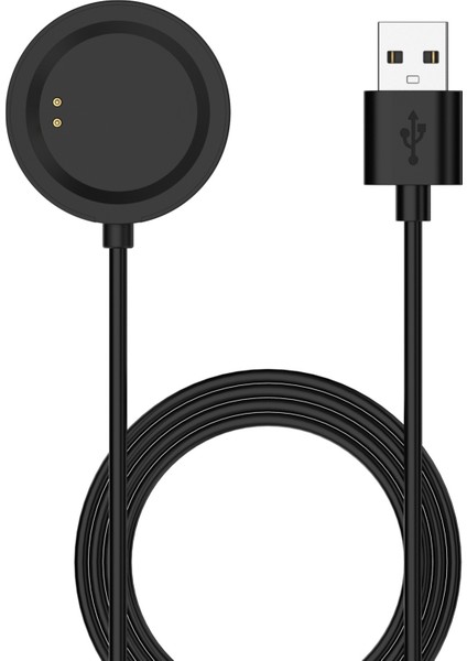 Oneplus Watch Için 1m USB Şarj Cihazı Akıllı Saat Şarj Kablosu Yuvası - Siyah (Yurt Dışından)