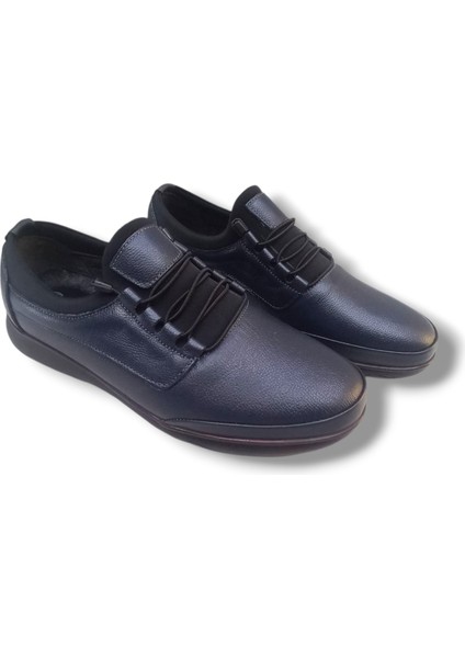 GR0340 Hakiki Deri Streçli Hafif Poli Taban Lastik Bağcık Erkek Günlük Casual Ayakkabı fırsatları