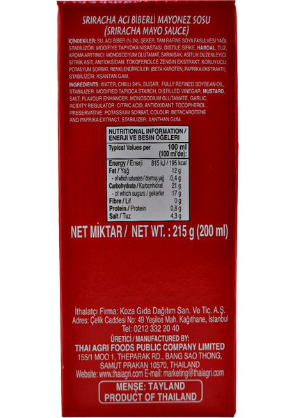 Sriracha 230 gr + Sriracha Mayo 215 gr Set modelleri