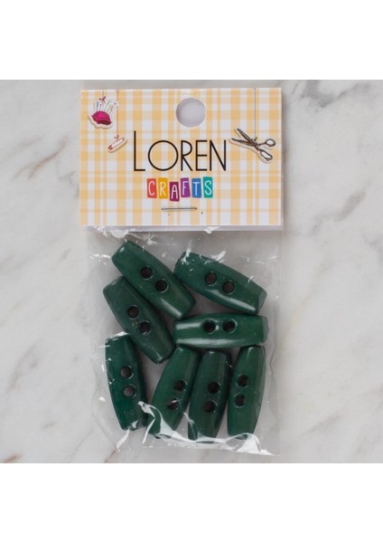 Crafts Yeşil 8 Li Çoban Düğmesi - 64