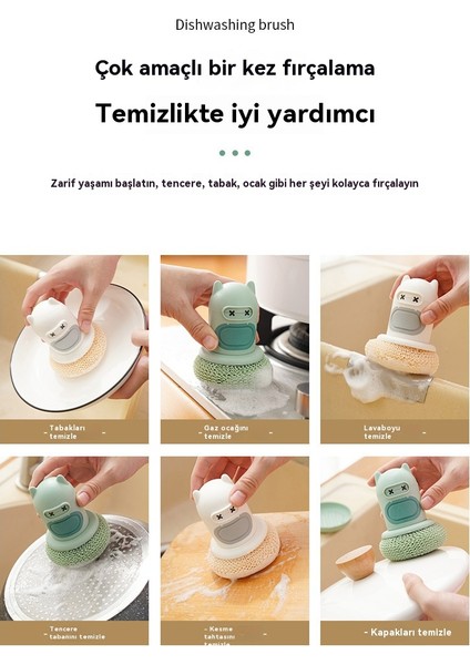 Sevimli Tencere ve Bulaşık Fırçası 2'li Paket (Yurt Dışından) fırsatları