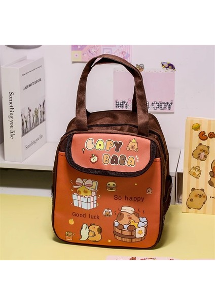 Capybara Alüminyum Folyo Yalıtımlı Öğle Yemeği Kutusu Taşınabilir Öğle Yemeği Çantası (Yurt Dışından)