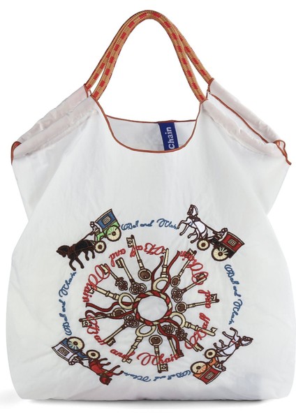 Mavi Şişe Nakış El Çantası (Yurt Dışından)