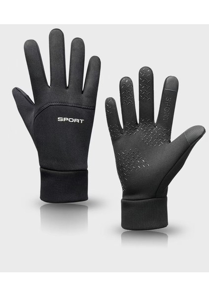 Açık Su Geçirmez Eldiven Artı Yün Sıcak Dokunmatik Ekran (Yurt Dışından)