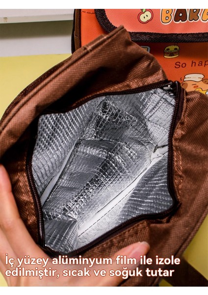 Capybara Alüminyum Folyo Yalıtımlı Öğle Yemeği Kutusu Taşınabilir Öğle Yemeği Çantası (Yurt Dışından) modelleri