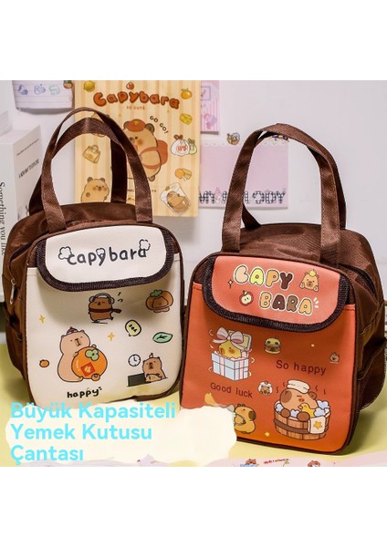 Capybara Alüminyum Folyo Yalıtımlı Öğle Yemeği Kutusu Taşınabilir Öğle Yemeği Çantası (Yurt Dışından) fırsatları