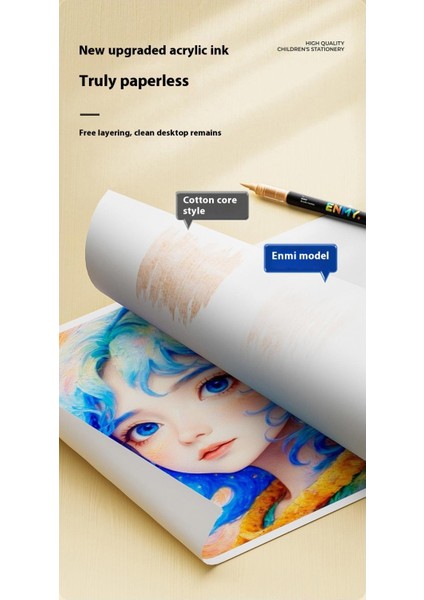 Enmy Little Black Box - Çocuklar Için Güvenli Yıkanabilir Akrilik Keçeli Kalemler (24 Renk Set) (Yurt Dışından) modelleri