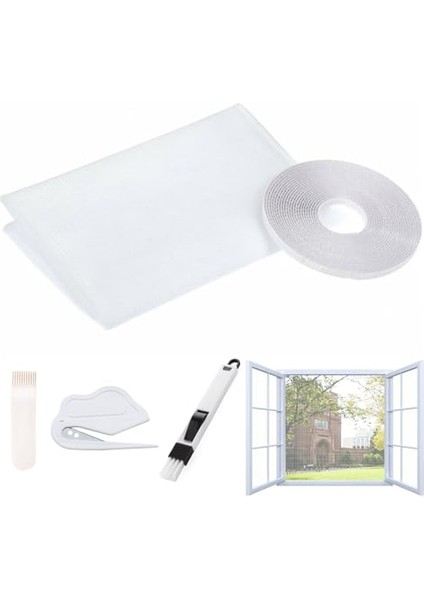 Sineklik, Pencere, Böcek Koruması, Pencere, Sivrisinek Koruması, Aileyi Böceklerden Korumak Için Ağ, Kesilebilir, Kendinden Yapışkanlı, 150 x 200 cm (Yurt Dışından)