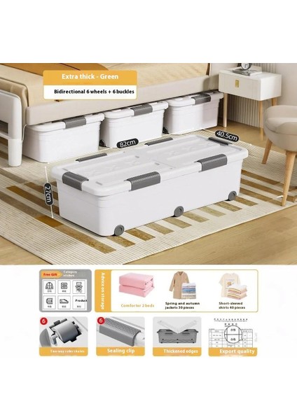 Storage Magic Yatak Altı Düzenleyici Toz Sızdırmaz Saklama Kutuları (Yurt Dışından)